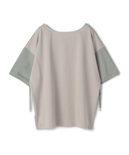 ATSURO TAYAMA(アツロウタヤマ)の「チェーン付きドロップショルダーカットソー(Tシャツ/カットソー・レディース・ベージュ/ブラック・M)」の9枚目の写真