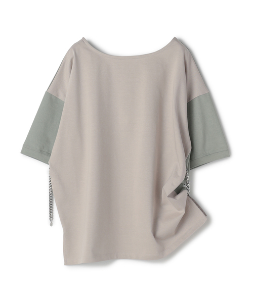 ATSURO TAYAMA(アツロウタヤマ)の「チェーン付きドロップショルダーカットソー(Tシャツ/カットソー・レディース・ベージュ/ブラック・M)」の15枚目の写真