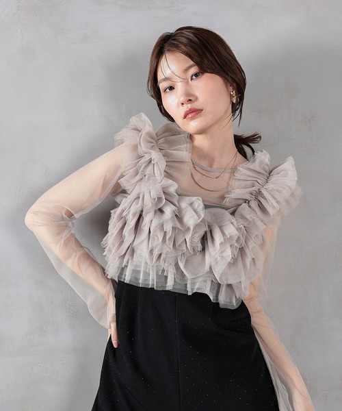 Kana(カナ)の「ボリュームビスチェドットパンツドレス 結婚式 お呼ばれ オケージョン デイリー(パンツドレス・レディース・ブラック×シルバー/チャコールグレー/ベージュ×ブラック・M)」の14枚目の写真