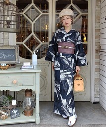 お嬢さん総レースレースフリルセパレート浴衣（浴衣）｜NOEMIE