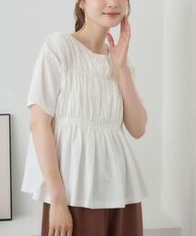 RETRO GIRL | シャーリングデザインTEE(Tシャツ/カットソー)