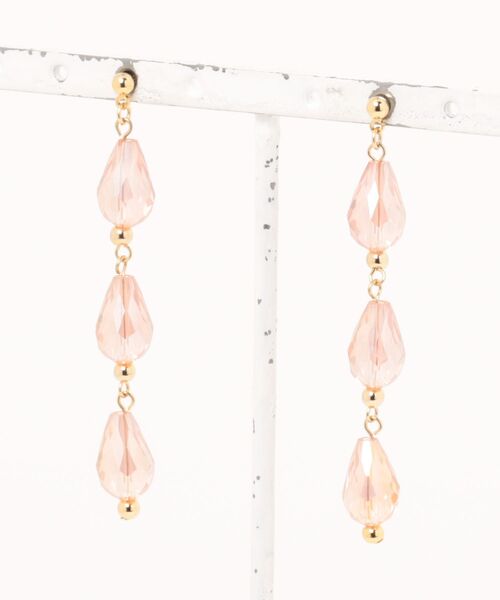 tone（トーン）の「wamushroom by wamcom/drop beads 3連 ピアス（ピアス（両耳用）・レディース・その他/ピンク/ブルー・FREE）」の3枚目の写真