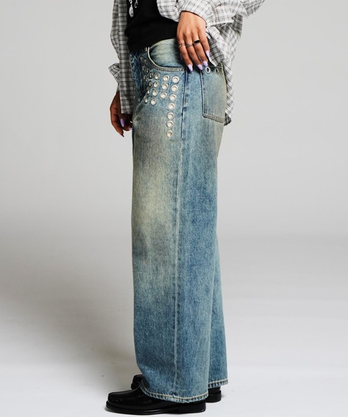 JOINT WORKS(ジョイントワークス)の「アイレット ディテール ワイドデニムパンツ / J EYELET DETAIL PANTS(その他パンツ・レディース・ブラック/ブルー系その他・SMALL/MEDIUM)」の11枚目の写真