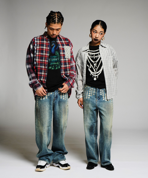 JOINT WORKS(ジョイントワークス)の「アイレット ディテール ワイドデニムパンツ / J EYELET DETAIL PANTS(その他パンツ・レディース・ブラック/ブルー系その他・SMALL/MEDIUM)」の17枚目の写真