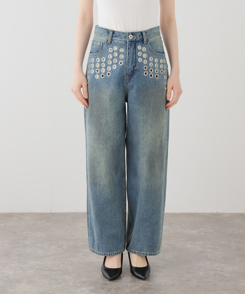 JOINT WORKS(ジョイントワークス)の「アイレット ディテール ワイドデニムパンツ / J EYELET DETAIL PANTS(その他パンツ・レディース・ブラック/ブルー系その他・SMALL/MEDIUM)」の21枚目の写真