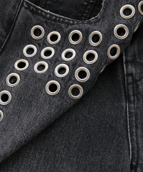 JOINT WORKS(ジョイントワークス)の「アイレット ディテール ワイドデニムパンツ / J EYELET DETAIL PANTS(その他パンツ・レディース・ブラック/ブルー系その他・SMALL/MEDIUM)」の4枚目の写真
