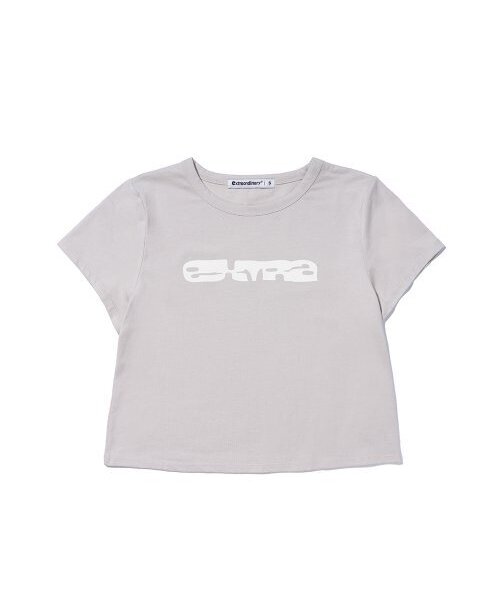 EXTRAORDINARY(エクストラオーディナリー)の「EXOD LOGO CROP TEE L/BEIGE(Tシャツ/カットソー・レディース・その他・SMALL/X-SMALL)」の1枚目の写真