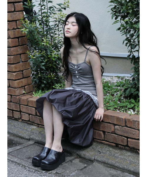 UGLY SHADOW(アグリーシャドウ)の「CHECKERED LACE SLEEVELESS(BLACK)(Tシャツ/カットソー・レディース・その他・FREE)」の3枚目の写真