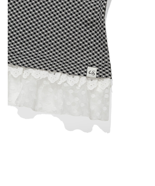 UGLY SHADOW(アグリーシャドウ)の「CHECKERED LACE SLEEVELESS(BLACK)(Tシャツ/カットソー・レディース・その他・FREE)」の7枚目の写真