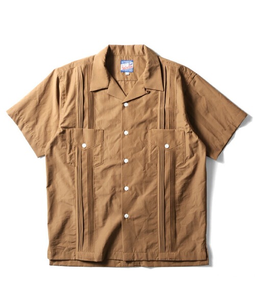 HOUSTON(ヒューストン)の「HOUSTON キューバシャツ(シャツ/ブラウス・レディース・ブラウン/ブルー/オフホワイト/ブラック・0/1)」の3枚目の写真