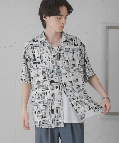 SENSE OF PLACE by URBAN RESEARCH(センスオブプレイスバイアーバンリサーチ)の「アソートパターンレギュラーカラーショートスリーブシャツ(シャツ/ブラウス・メンズ・ブラック/ホワイト/ブラウン・MEDIUM/LARGE)」の8枚目の写真