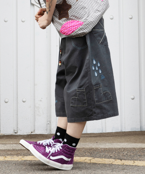 RuNaKi'Hu'(ルナキフ)の「WXP090 シトシト長雨バミューダパンツ (チャコール)(その他パンツ・レディース・その他・1/2/3)」の1枚目の写真