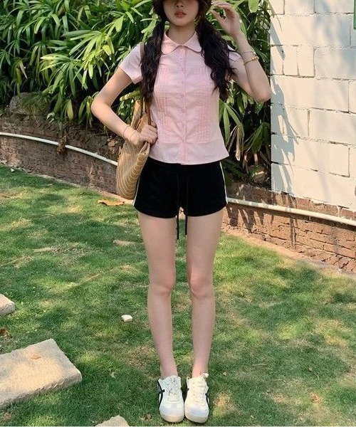 MAISON DE THERESE（メゾン ド テレーズ）の「レディースピンタック半袖ブラウス（シャツ/ブラウス・レディース・White/PINK・M）」の13枚目の写真