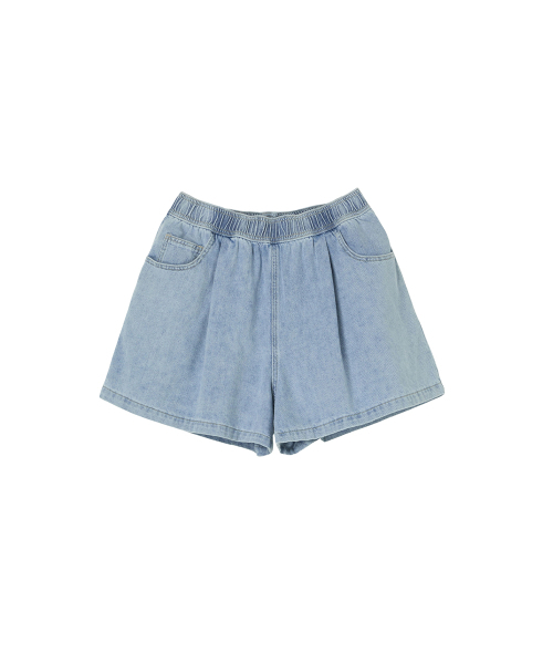 LAP（ラップ）の「タックバンディングデニムショーツ AS2DP461（その他パンツ・レディース・ブラック/ライトインディゴブルー・FREE）」の5枚目の写真