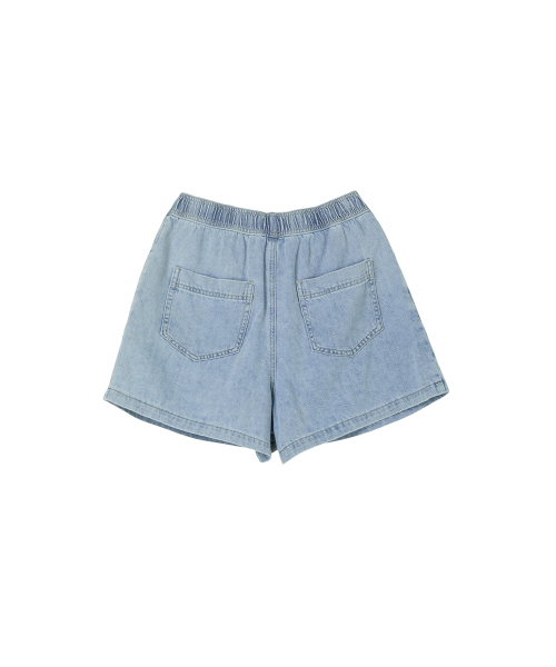 LAP（ラップ）の「タックバンディングデニムショーツ AS2DP461（その他パンツ・レディース・ブラック/ライトインディゴブルー・FREE）」の6枚目の写真