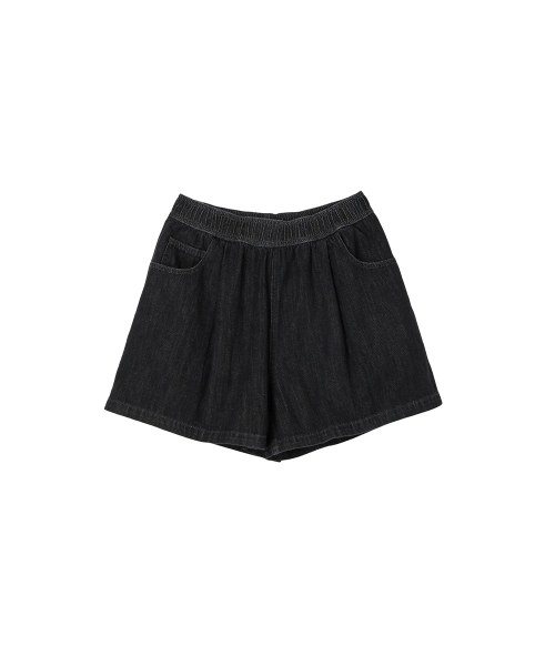 LAP（ラップ）の「タックバンディングデニムショーツ AS2DP461（その他パンツ・レディース・ブラック/ライトインディゴブルー・FREE）」の7枚目の写真