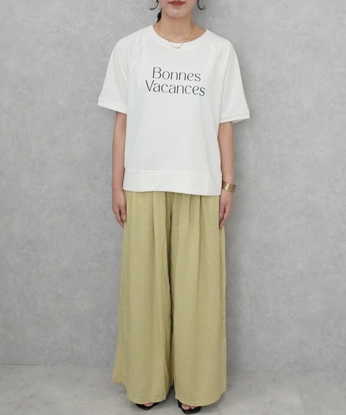 SELECT LEVERY(セレクトリベリー)の「メッシュワイドプルオーバー Tシャツ(Tシャツ/カットソー・レディース・ブルー/アイボリー/グリーン/ブラック・MEDIUM/LARGE)」の13枚目の写真