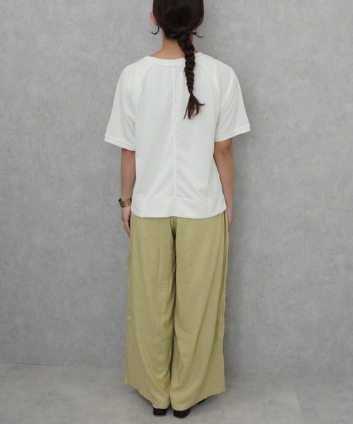 SELECT LEVERY(セレクトリベリー)の「メッシュワイドプルオーバー Tシャツ(Tシャツ/カットソー・レディース・ブルー/アイボリー/グリーン/ブラック・MEDIUM/LARGE)」の11枚目の写真