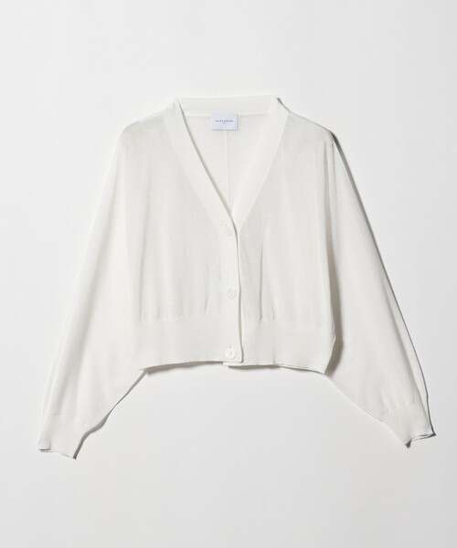 UNITED ARROWS(ユナイテッドアローズ)の「ドルマンスリーブ カーディガン ‐ウォッシャブル‐(カーディガン/ボレロ・レディース・ホワイト/ライラック/ブラック・FREE)」の1枚目の写真