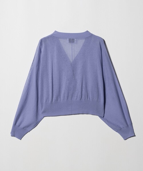 UNITED ARROWS(ユナイテッドアローズ)の「ドルマンスリーブ カーディガン ‐ウォッシャブル‐(カーディガン/ボレロ・レディース・ホワイト/ライラック/ブラック・FREE)」の4枚目の写真