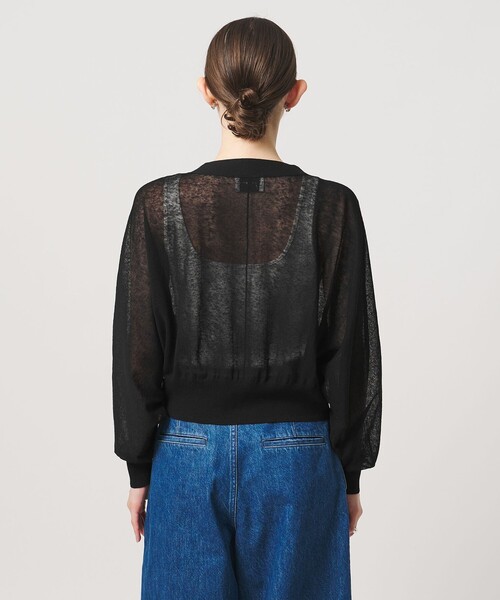 UNITED ARROWS（ユナイテッドアローズ）の「ドルマンスリーブ カーディガン ‐ウォッシャブル‐（カーディガン/ボレロ・レディース・ホワイト/ライラック/ブラック・FREE）」の18枚目の写真
