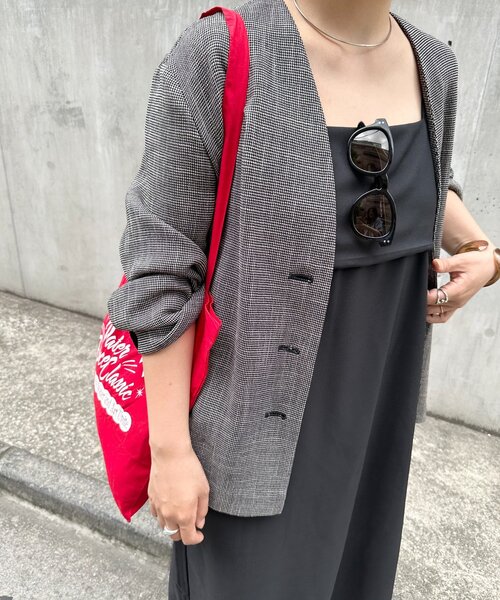 Omekashi(オメカシ)の「チェックフレアキャミワンピース(ワンピース・レディース・ブラック/ブラウン/オフホワイト・38/36)」の21枚目の写真