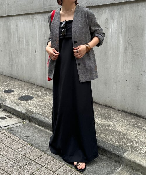 Omekashi（オメカシ）の「チェックフレアキャミワンピース（ワンピース・レディース・ブラック/ブラウン/オフホワイト・38/36）」の19枚目の写真