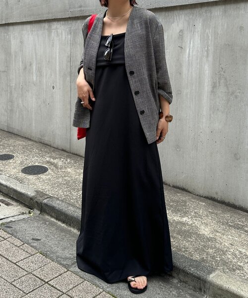 Omekashi（オメカシ）の「チェックフレアキャミワンピース（ワンピース・レディース・ブラック/ブラウン/オフホワイト・38/36）」の20枚目の写真