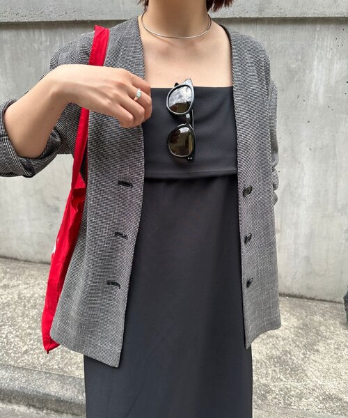 Omekashi（オメカシ）の「チェックフレアキャミワンピース（ワンピース・レディース・ブラック/ブラウン/オフホワイト・38/36）」の22枚目の写真
