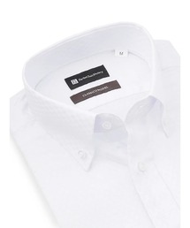 【Smart Pick！】ベーシック長袖ワイシャツ　ボタンダウン　ホワイト