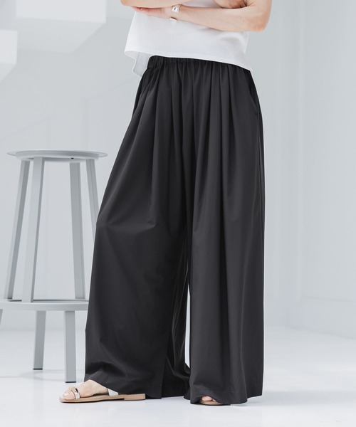 HEREIAM(ヘレイアム)の「【HEREIAM】撥水&軽量&接触冷感&UVカット/撥水Comfyバギーパンツ(その他パンツ・レディース・ブラック/ライトピンク・SMALL/MEDIUM)」の2枚目の写真