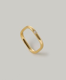 【汗や水に強い】〈ステンレス〉12号スクエアラインリング