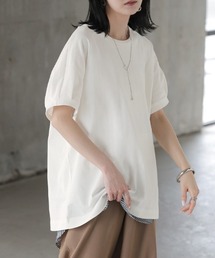 「アセナイン」 汗ジミ軽減 タック袖Tシャツ