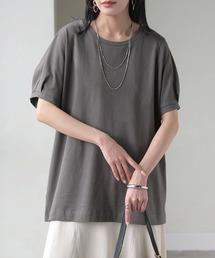 「アセナイン」 汗ジミ軽減 タック袖Tシャツ