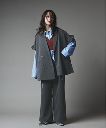 【W:Huku / リンクルフリーツイル】ワンタック スラックス パンツ / Wrinkle-Free Stretch Twill Slacks