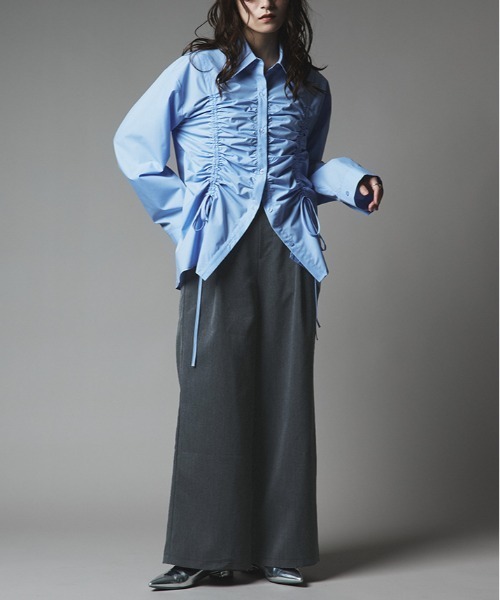 W:Huku（フーク）の「【W:Huku / リンクルフリーツイル】ワンタック スラックス パンツ / Wrinkle-Free Stretch Twill Slacks（スラックス・レディース・ブラウン/ブラック/杢グレー・M/L）」の12枚目の写真