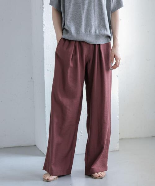 FORK&SPOON(フォークアンドスプーン)の「FORK&SPOON レーヨンナイロンツイルイージーパンツ(その他パンツ・レディース・チャコールグレー/カーキ/ブラウン系その他・1/2)」の15枚目の写真