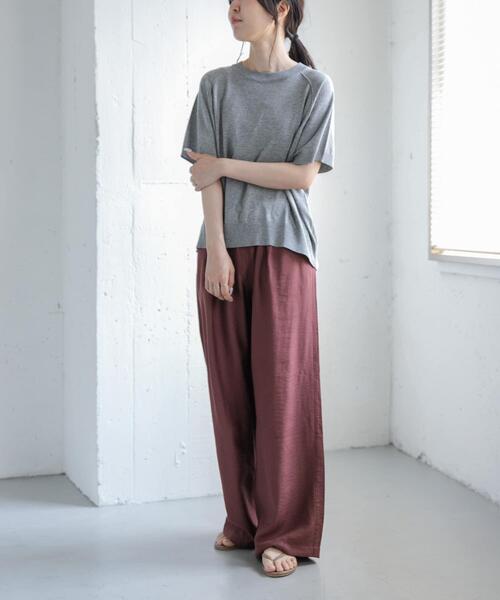 FORK&SPOON(フォークアンドスプーン)の「FORK&SPOON レーヨンナイロンツイルイージーパンツ(その他パンツ・レディース・チャコールグレー/カーキ/ブラウン系その他・1/2)」の19枚目の写真