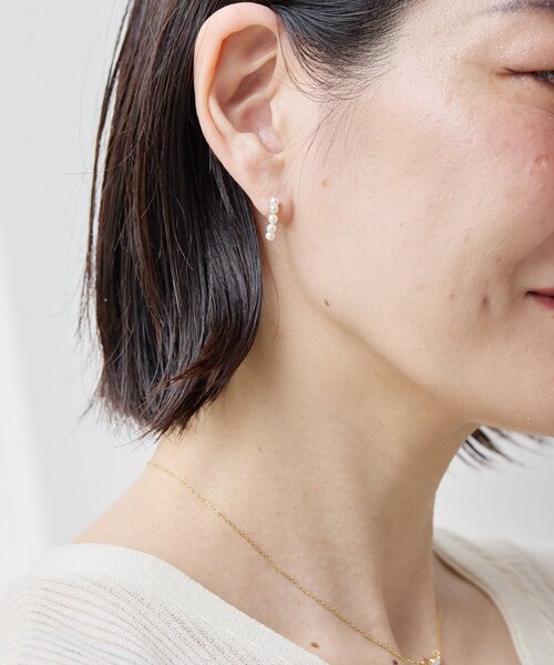 ear PAPILLONNER（イアパピヨネ）の「《スターリングシルバー使用》アールパールピアス（ピアス（両耳用）・レディース・ゴールド系その他6・FREE）」の7枚目の写真