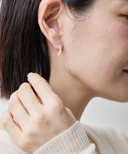 ear PAPILLONNER（イアパピヨネ）の「《スターリングシルバー使用》アールパールピアス（ピアス（両耳用）・レディース・ゴールド系その他6・FREE）」の8枚目の写真
