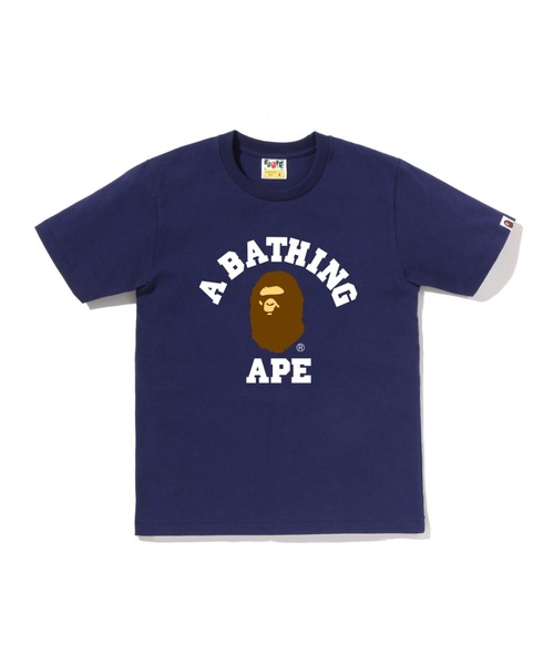 A BATHING APE(アベイシングエイプ)の「COLLEGE TEE(Tシャツ/カットソー・レディース・ネイビー/ホワイト/ピンク/ブラック・XX-SMALL/X-SMALL/MEDIUM/SMALL)」の1枚目の写真