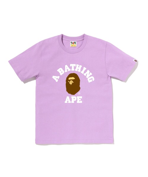 A BATHING APE(アベイシングエイプ)の「COLLEGE TEE(Tシャツ/カットソー・レディース・ネイビー/ホワイト/ピンク/ブラック・XX-SMALL/X-SMALL/MEDIUM/SMALL)」の4枚目の写真