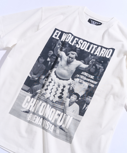 417 EDIFICE(フォーワンセブンエディフィス)の「【千代の富士×BUENA VISTA】El wolf solitario tee uno(Tシャツ/カットソー・メンズ・ホワイト・MEDIUM)」の4枚目の写真
