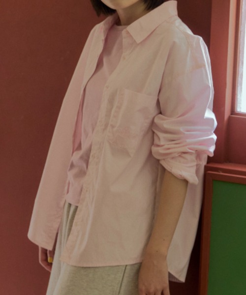 shesaidthat(シーセッドザット)の「shesaidthat - サンデーシャツ / Sunday Shirt(シャツ/ブラウス・レディース・ライトピンク/ライトブルー/ライトイエロー・FREE)」の3枚目の写真