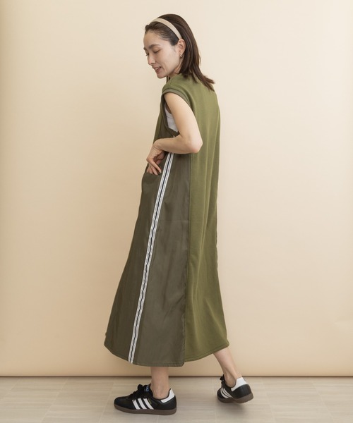 lodie(ロディ)の「異素材コンビ・サイドラインワンピース(ワンピース・レディース・チャコールグレー/ブラック/カーキ・FREE)」の17枚目の写真