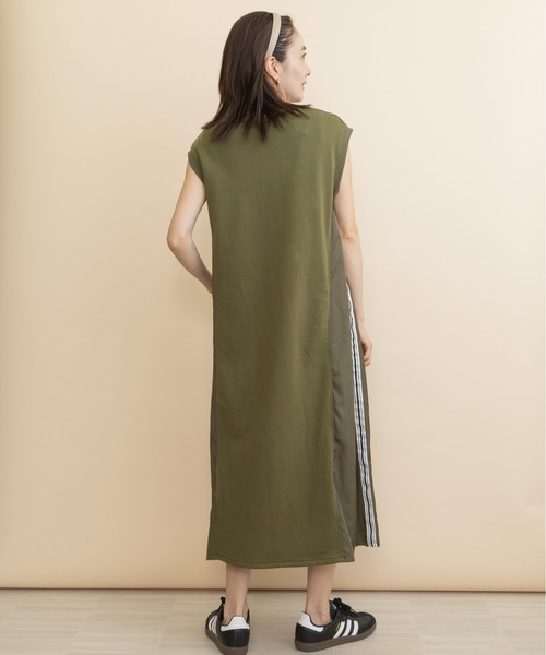 lodie(ロディ)の「異素材コンビ・サイドラインワンピース(ワンピース・レディース・チャコールグレー/ブラック/カーキ・FREE)」の16枚目の写真