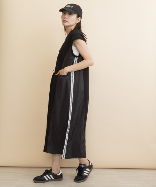 lodie(ロディ)の「異素材コンビ・サイドラインワンピース(ワンピース・レディース・チャコールグレー/ブラック/カーキ・FREE)」の11枚目の写真