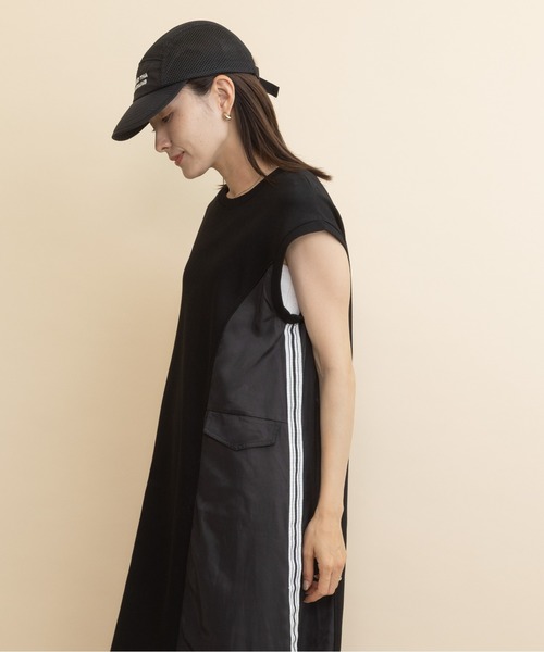 lodie(ロディ)の「異素材コンビ・サイドラインワンピース(ワンピース・レディース・チャコールグレー/ブラック/カーキ・FREE)」の10枚目の写真