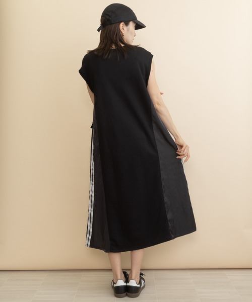 lodie(ロディ)の「異素材コンビ・サイドラインワンピース(ワンピース・レディース・チャコールグレー/ブラック/カーキ・FREE)」の8枚目の写真