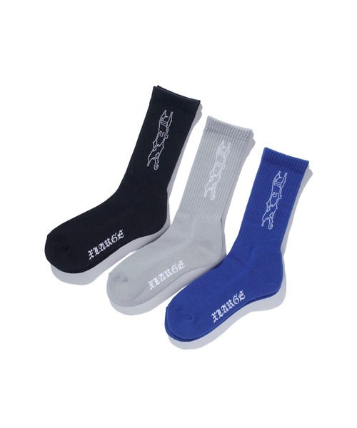 XLARGE（エクストララージ）の「OLD ENGLISH SOCKS（ソックス/靴下・メンズ・グレー/ブラック/ブルー・ONE SIZE）」の6枚目の写真